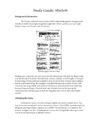 Study Guide: Macbeth