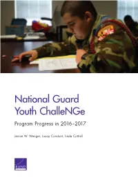 National Guard Youth Challenge: Program Progress in 2016-2017