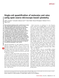 Single-Cell Quantification of Molecules and Rates Using Open-Source