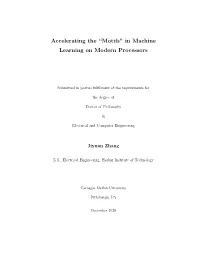 Accelerating the “Motifs” in Machine Learning on Modern Processors