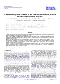 Characterising Open Clusters in the Solar Neighbourhood with the Tycho-Gaia Astrometric Solution? T