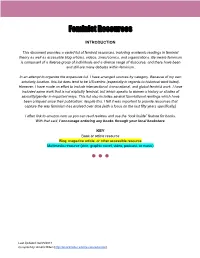 Feminist Resource List