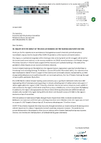 LC EIC Inquiry Into the Impact of the COVID-19 Pandemic on the Tourism and Events Sectors Submission 084 1