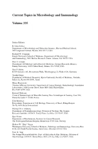 Current Topics in Microbiology and Immunology Volume