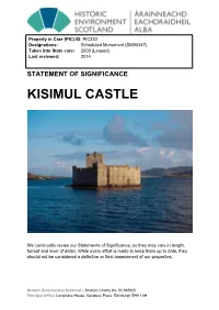 Kisimul Castle Statement of Significance