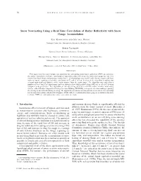 Snow Nowcasting Using a Real-Time Correlation of Radar Reflectivity