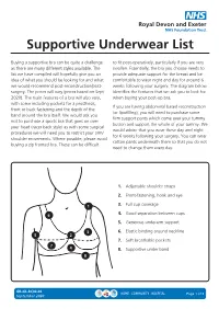 Supportive Underwear List