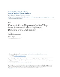 Chapter 6, Selected Papers on a Serbian Village: Social Structure As