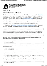 Coding Horror: Setting up Subversion on Windows