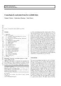 Cosmological Constraints from Low-Redshift Data