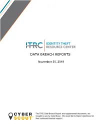 Data Breach Reports