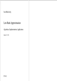 Low-Rank Approximation