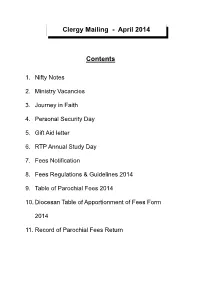 Mailing Contents Page
