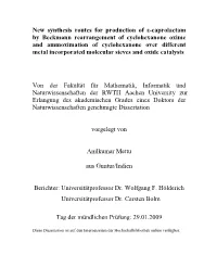 New Synthesis Routes for Production of Ε-Caprolactam by Beckmann