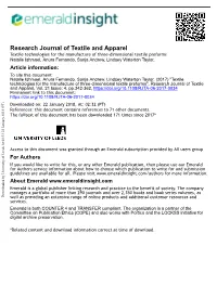 Textile Technologies for the Manufacture of Three-Dimensional