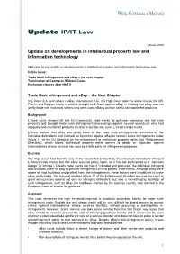 Update IP/IT Law