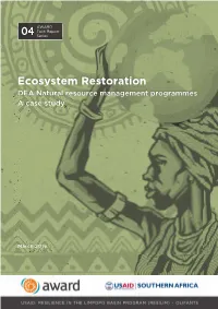 AWARD TECH REPORT 4 Ecosystem Restoration DEA NRM Programmes