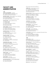 Faculty and Administration 1