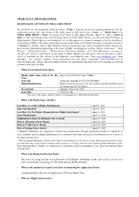 Frequently Asked Questions Rights Issue of Units