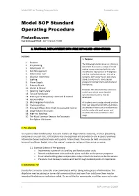 Model SOP Standard Operating Procedure