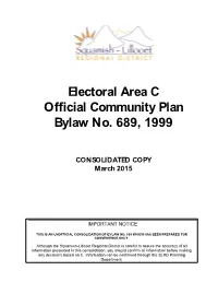 Squamish-Lillooet Regional District Electoral Area C Official Community