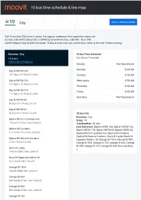 10 Bus Time Schedule & Line Route