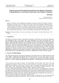 A Study Based on Oral History Interviews in the Region of Shkodra