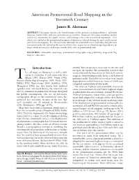 American Promotional Road Mapping in the Twentieth Century James R