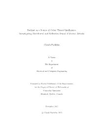 Darknet As a Source of Cyber Threat Intelligence: Investigating Distributed and Reﬂection Denial of Service Attacks