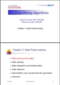 Data Mining Algorithms