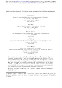 Epigenome Prediction of Gene Expression Using a Dynamical System Approach