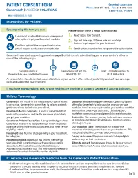 Genentech Patient Foundation Patient Consent Form