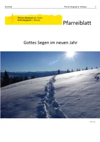 Pfarreiblatt Januar 2018