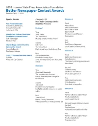 2018 HSPA Better Newspaper Contest Winners List