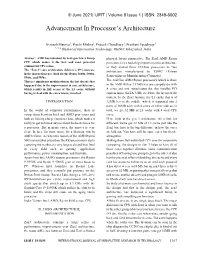 Advancement in Processor's Architecture