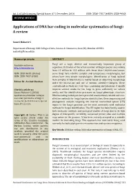 Applications of DNA Bar Coding in Molecular Systematics of Fungi: a Review