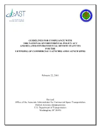 Guidelines for Compliance with the National Environmental Policy Act