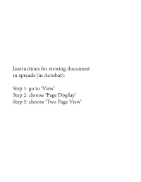 Instructions for Viewing Document in Spreads (In Acrobat): Step 1