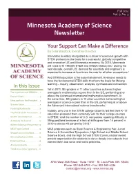 Minnesota Academy of Science Newsletter