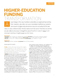 University Funding Transformation