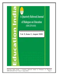 Vol. 9, Issue-3, August 2020