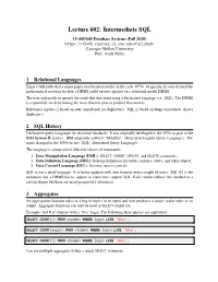 15-445/645 Database Systems (Fall 2020) Carnegie Mellon University Prof