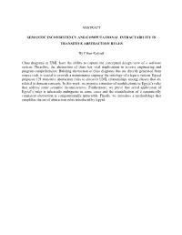 Abstract Semantic Inconsistency And