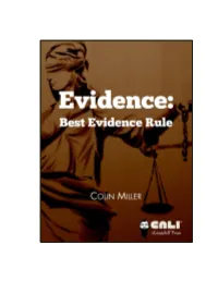 Best Evidence Rule Chapter