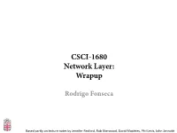 CSCI-1680 Network Layer: Wrapup