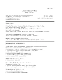 Curriculum Vitae Noah F