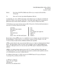 Detection of Old World Bollworm (Helicoverpa Armigera) in Puerto Rico (Corrected)