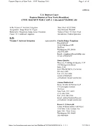 Docket Sheet No. 1:06-Md-01738