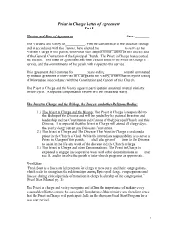 Priest in Charge Letter of Agreement Part I
