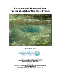 Recommended Minimum Flows for the Chassahowitzka River System